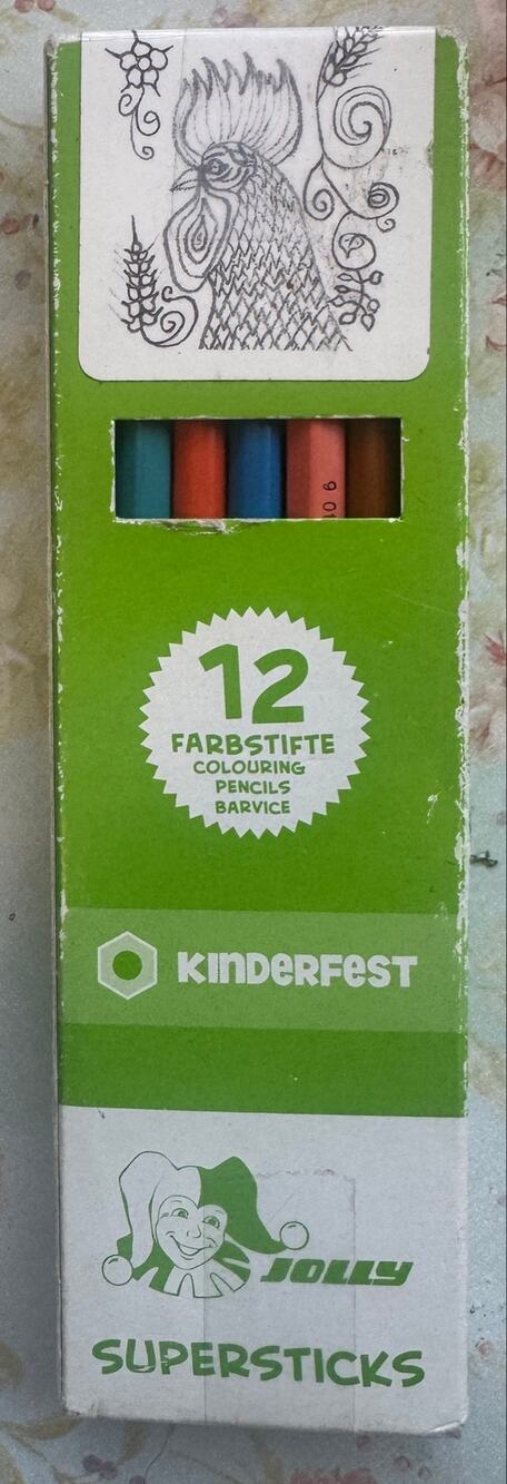 JOLLY Supersticks Kinderfest 12 Colored Pencils Adult Coloring Set Austria NOS